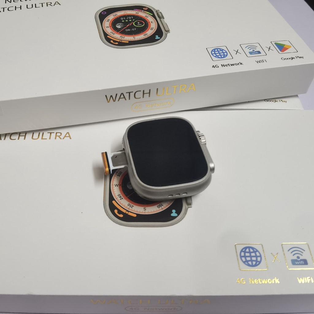 Relógio inteligente masculino com câmera, 4g, wi-fi, sim