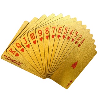 Jogo De Baralho Dourado Cartas Douradas Truco Poker Pibe 21