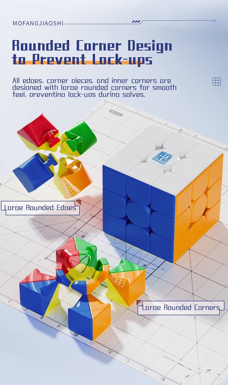 BroMoCube MoYu Meilong Magnetischer Speed Cube – Set 2x2, 3x3, 4x4 & 5x5 – WCA-tauglich, Einstellbare Elastizität, In Geschenkbox – Perfekt Für Wettbewerb & Training