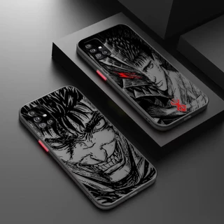 B-Preto Berserk Guts Anime Fosco Capa De Celular Para Samsung A14 A13 A12 A11 A10 A04 A03 A02 A01 M12 M11 M10 M01 M02 J8 J7 J6 J5 J4 S E Pro Plus Prime Core 5G