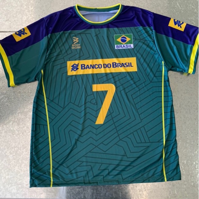 Camisa Brasil Volei 2023 verde Personalizada (nome e número)