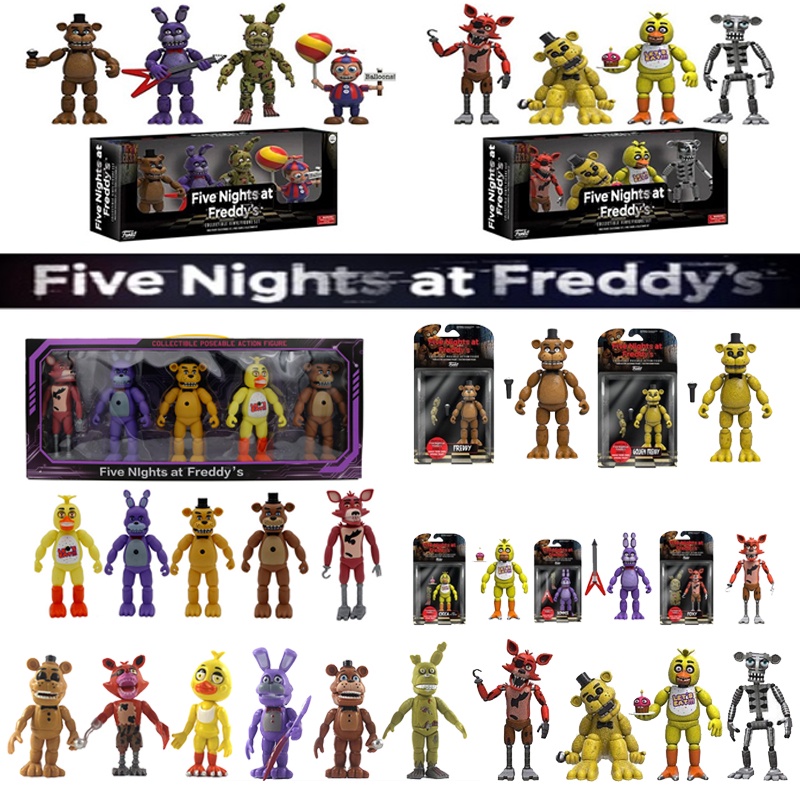 5Pcs/3Pcs 11-15cm Fnaf Anime Figura Cinco Noites Na Freddys Juntas