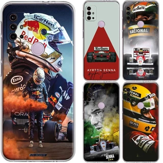 Capa De Silicone Macio TPU Para MOTO G7 G8 Play Plus G30 G20 G10 G200 E7 G9 Power Ayrton Senna Fórmula 1
