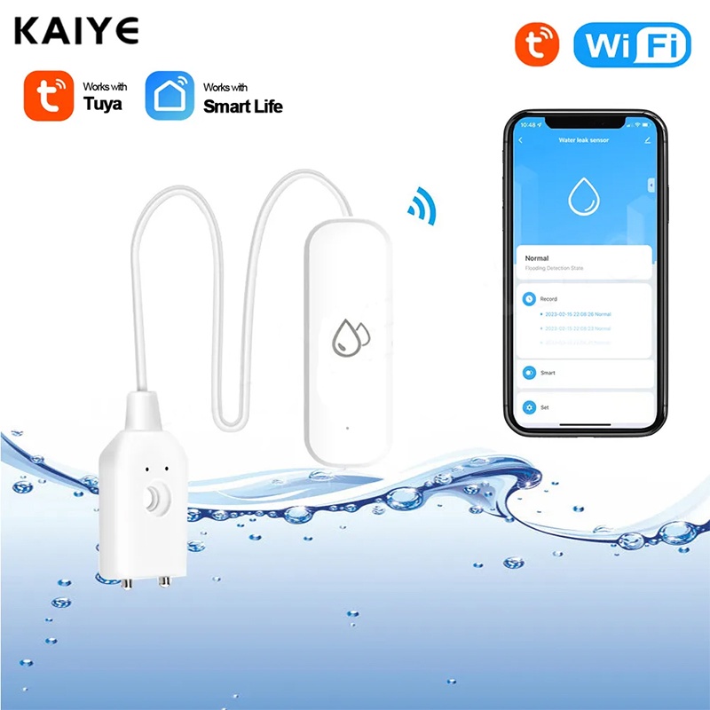 Capteur D'inondation WiFi Intelligent Tuya - Détecteur D'eau, Alarme, Neuf