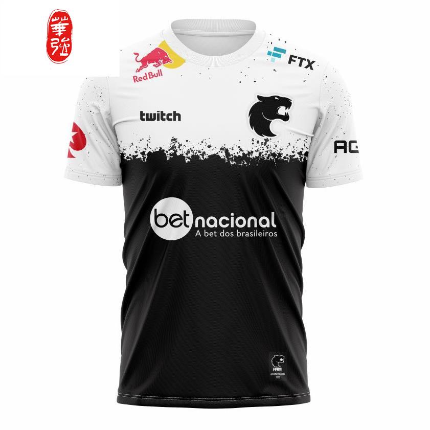 Brasil Csgo Esports T-shirt FURIA Team Uniforme Apoiador Masculino Roupa Esportiva Jersey FalleN ID Personalizado