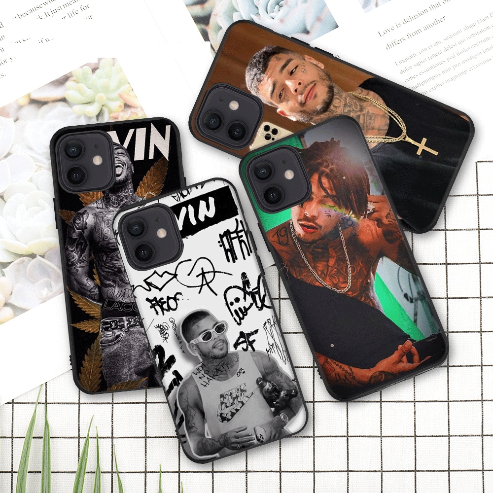 iPhone XR XS Max 11 11 Pro 12 TPU Estojo De Telefone Com Bolsa Macia Preta SF26 MC Kevin