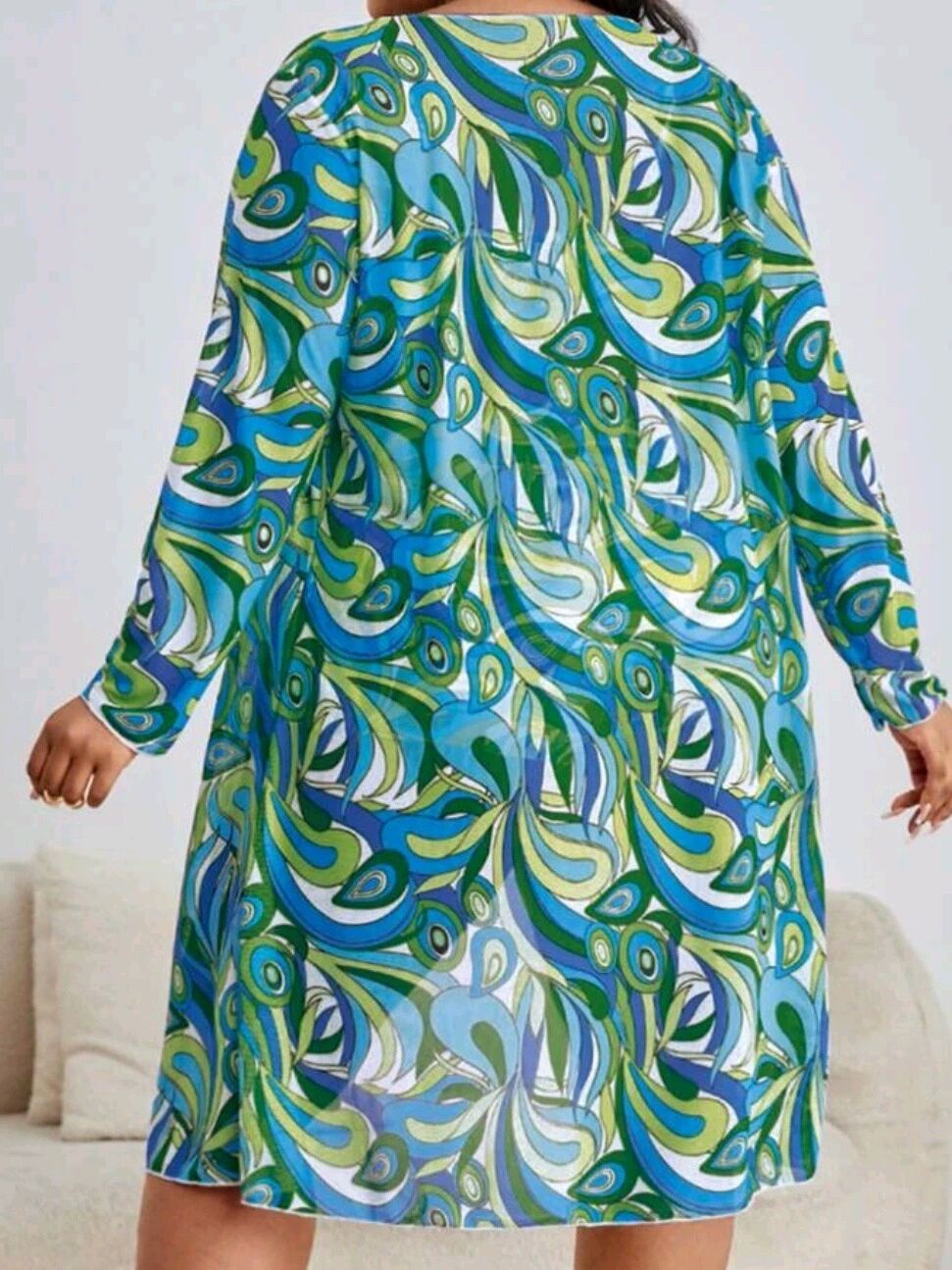 Biquíni Plus Size Cintura Alta - Top Gola Redonda Sutiã Removível