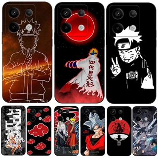 Estojo Para POCO X6 PRO Silicone Phone Back Cover Preto tpu anime cartoon Bonito