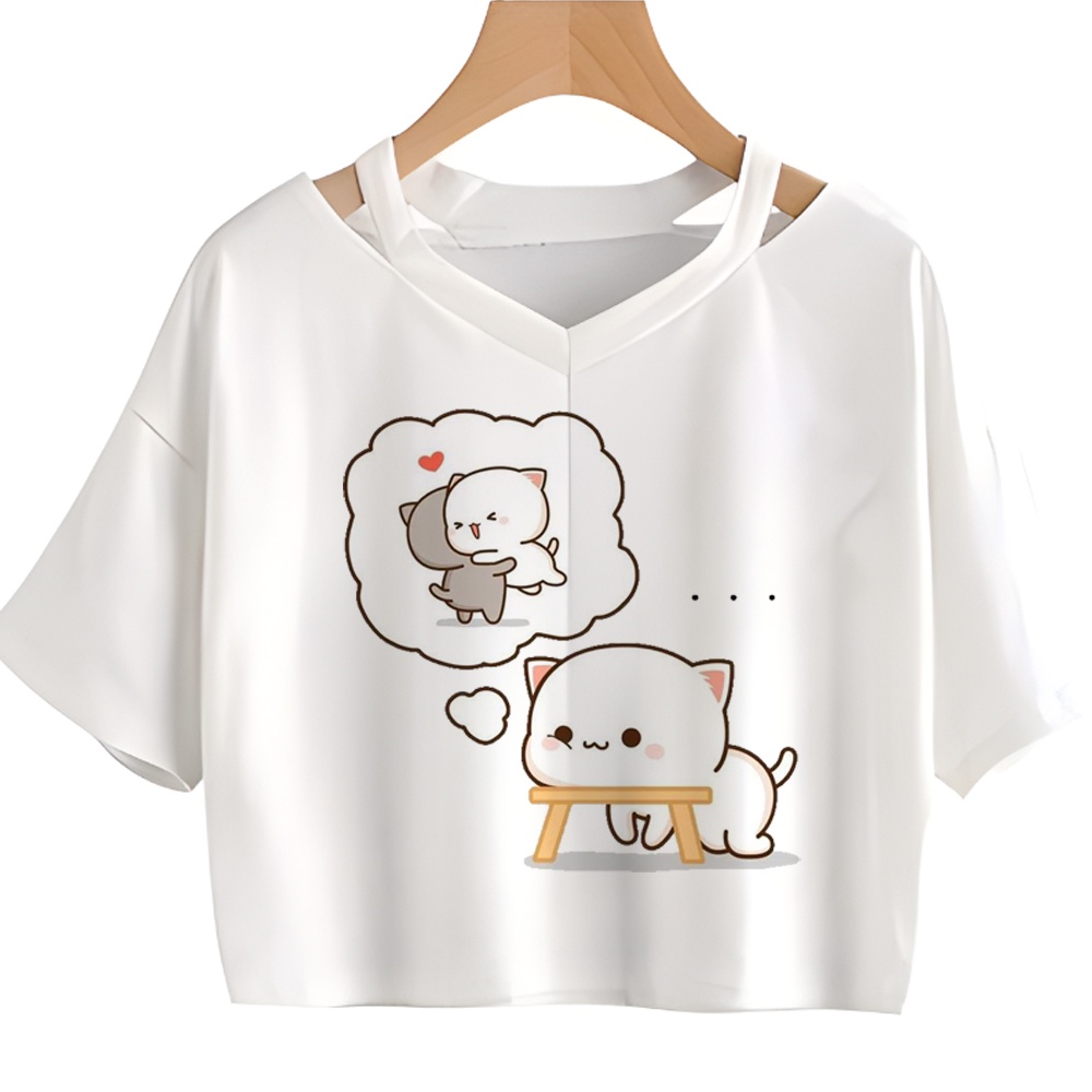 Camiseta feminina algodao Animais Gatos Fofos Desenho Amor em Promoção na  Americanas