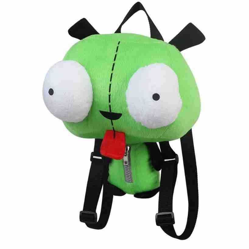 Invasor Alien gena Zim 3D Eyes Robot Gir Cute Plush Backpack Bag Xmas 14 Polegadas Presente De Alta Qualidade Para Crian as Novo Quente