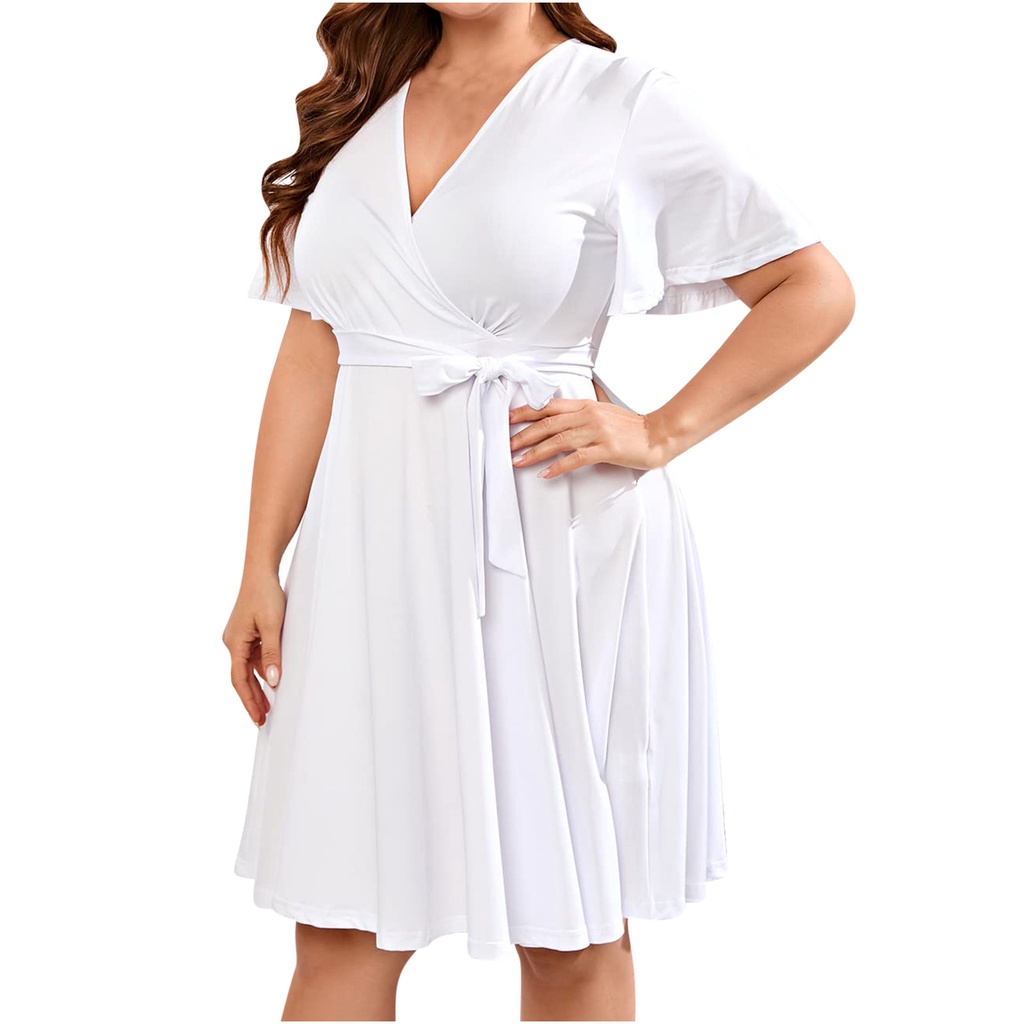 Vestido branco fashion reveillon plus size