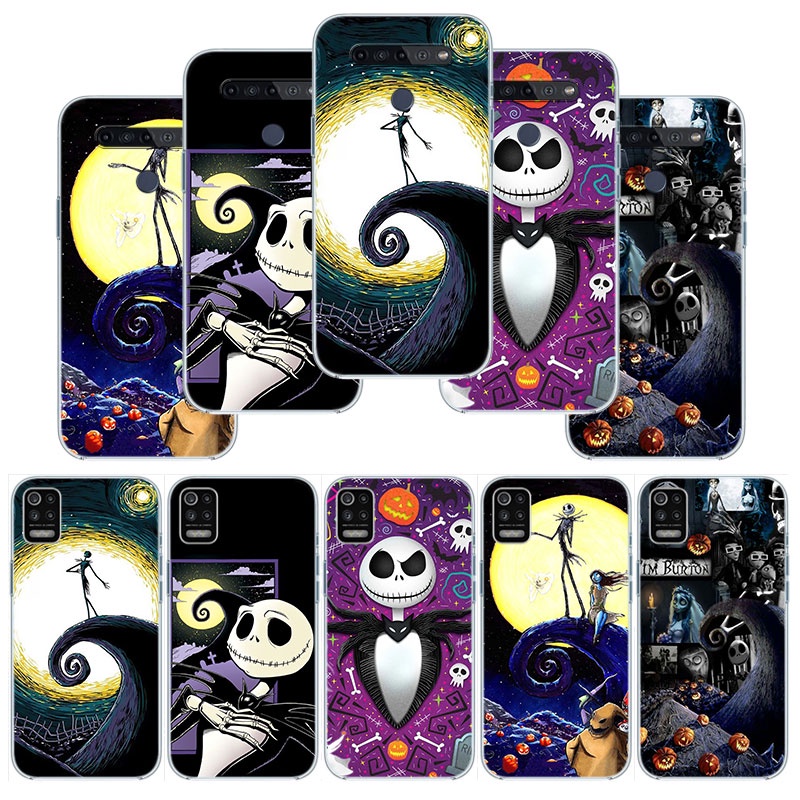 72IOP Jack Skellington Mala Transparente Para O Halloween Samsung Galaxy A04 A04S A14 A23 A34 A54 M23 M33