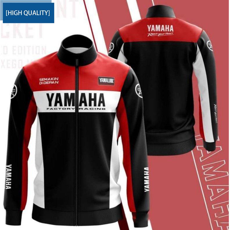 Jaqueta De Gola Rulê Masculina MotoGP Yamaha Edição Especial ANF9 Baju Raya