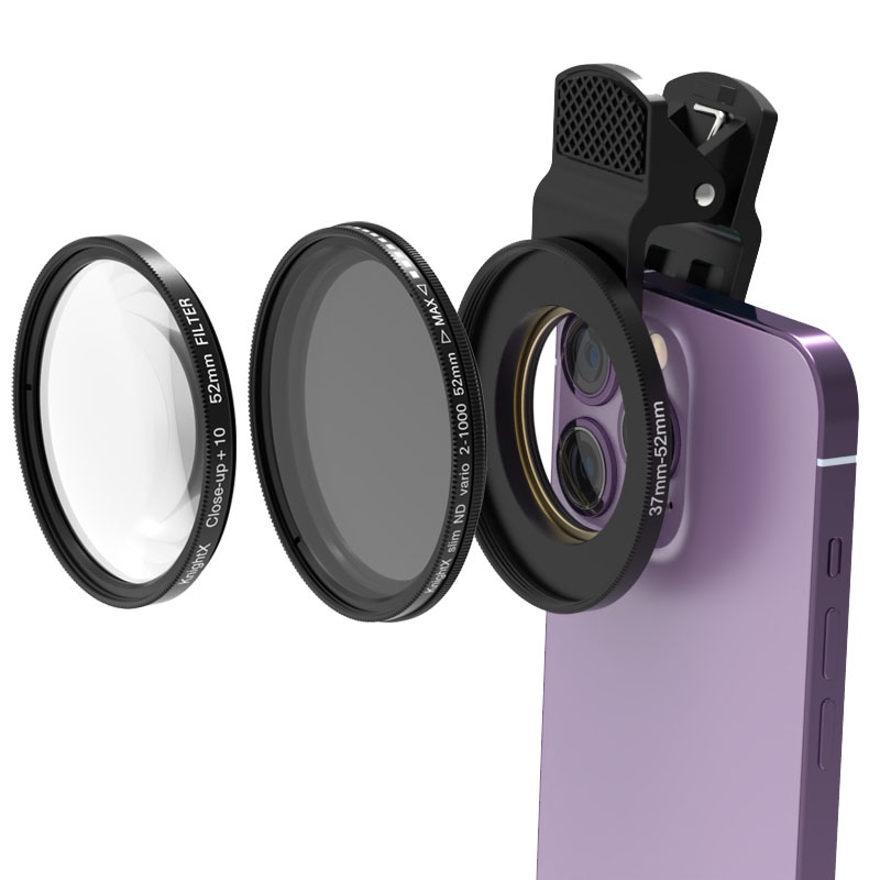 Kit filtro Sightfelt Clip-On CPL per obiettivo fotocamera del telefono da 52 mm, filtro polarizzatore circolare CPL per iPhone, riduce i riflessi e migliora i colori (1 Pcs