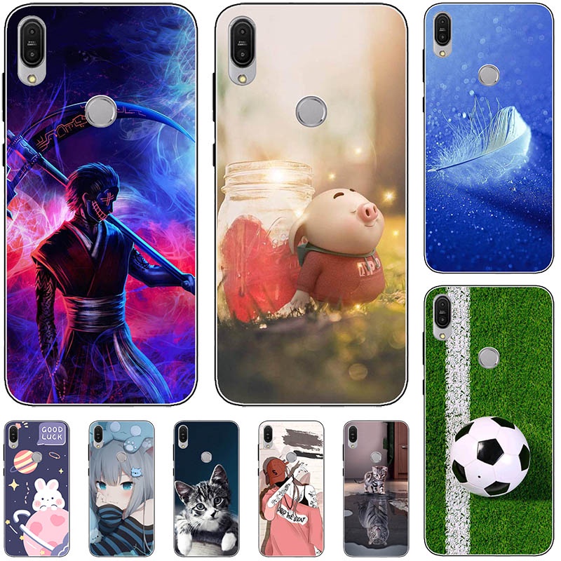 Capa De Telefone Cartoon Para Asus Zenfone Max Shot ZB634KL A001D Plus M2 Silicone Macio Padrão Smartphone Funda