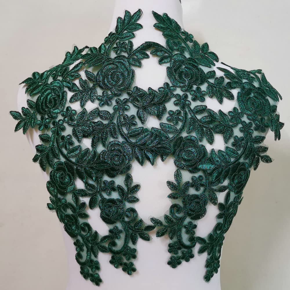 4Pcs Patch De Flor De Renda Applique De Reparação Acessórios Para Vestidos De Noiva DIY 36 * 14cm