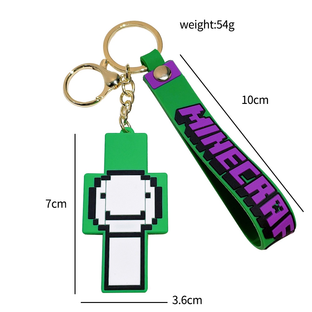 Pingente Porta-Chaves Minecraft Bonecos De Desenho Animado Blocos De Ação |  Shopee Brasil