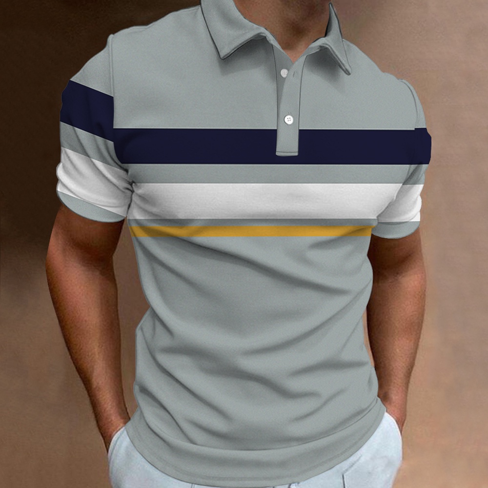Camisas Polo Casual Masculino Estampadas Summer Fashion Street De Manga Curta Golfe Shopee Brasil