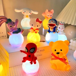 Sanrio Luz Noturna Genuína Hello Kitty Kuromi Minha Melodia Cinnamoroll Personagens De Anime Beleza Luzes De Quarto Presentes Decorativos Para Meninas