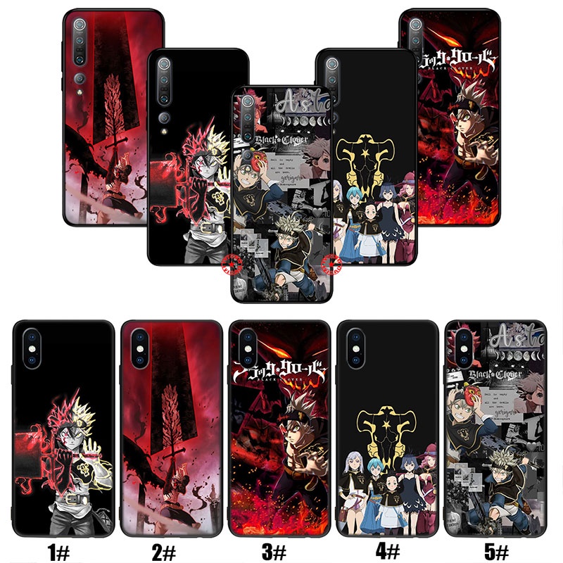 Estojo Para Xiaomi Redmi Nota 5 6 Pro Plus 5A 6A 8IOP Anime Trevo Preto ...
