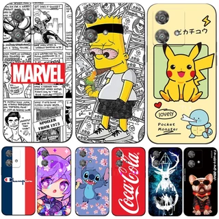 Capa De Silicone Macia Para Telefone Motorola MOTO Edge 40 Neo 5G Black Tpu anime Cão Bonito