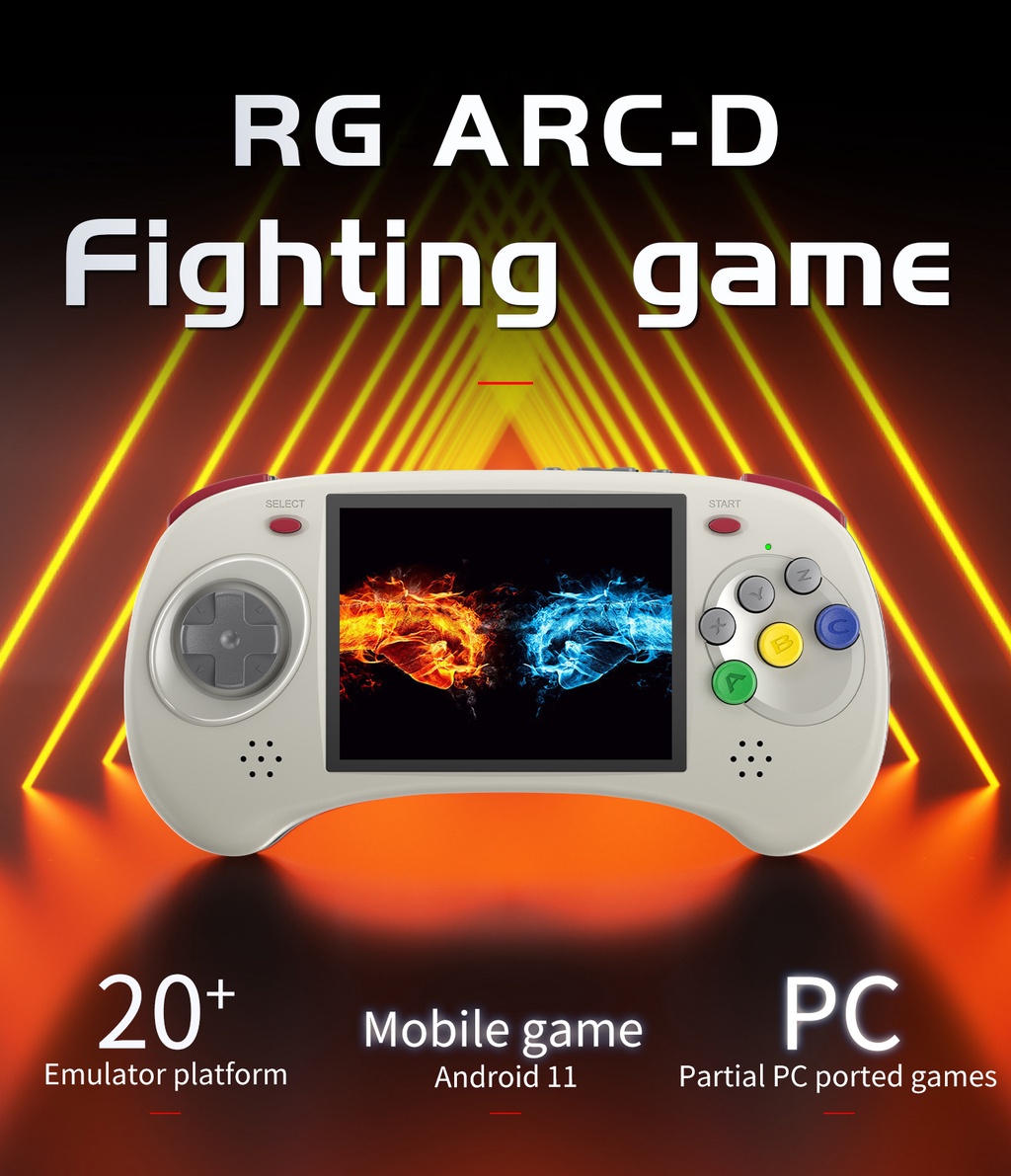 ANBERNIC RG ARC D S Console De Jogo Portatil Seis Botoes Projeto 4 IPS Linux Android OS Retro Video Players Suporte Cabo Com Fio Shopee Brasil