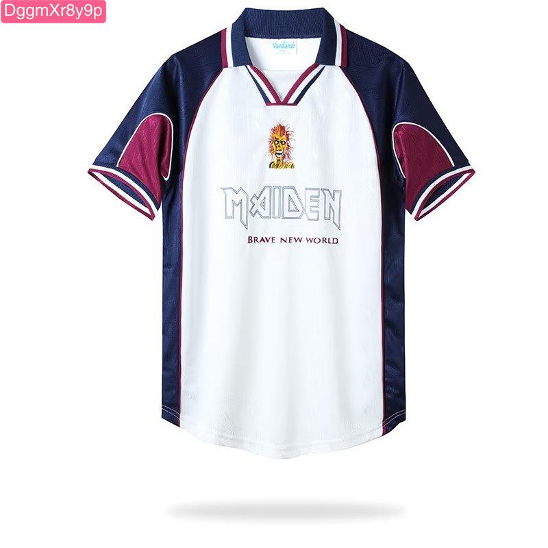 DggmXr8y9p1999-2001 Iron Maiden Away Retro Jersey S-XXL Manga Curta Esportes Futebol Camiseta AAA7