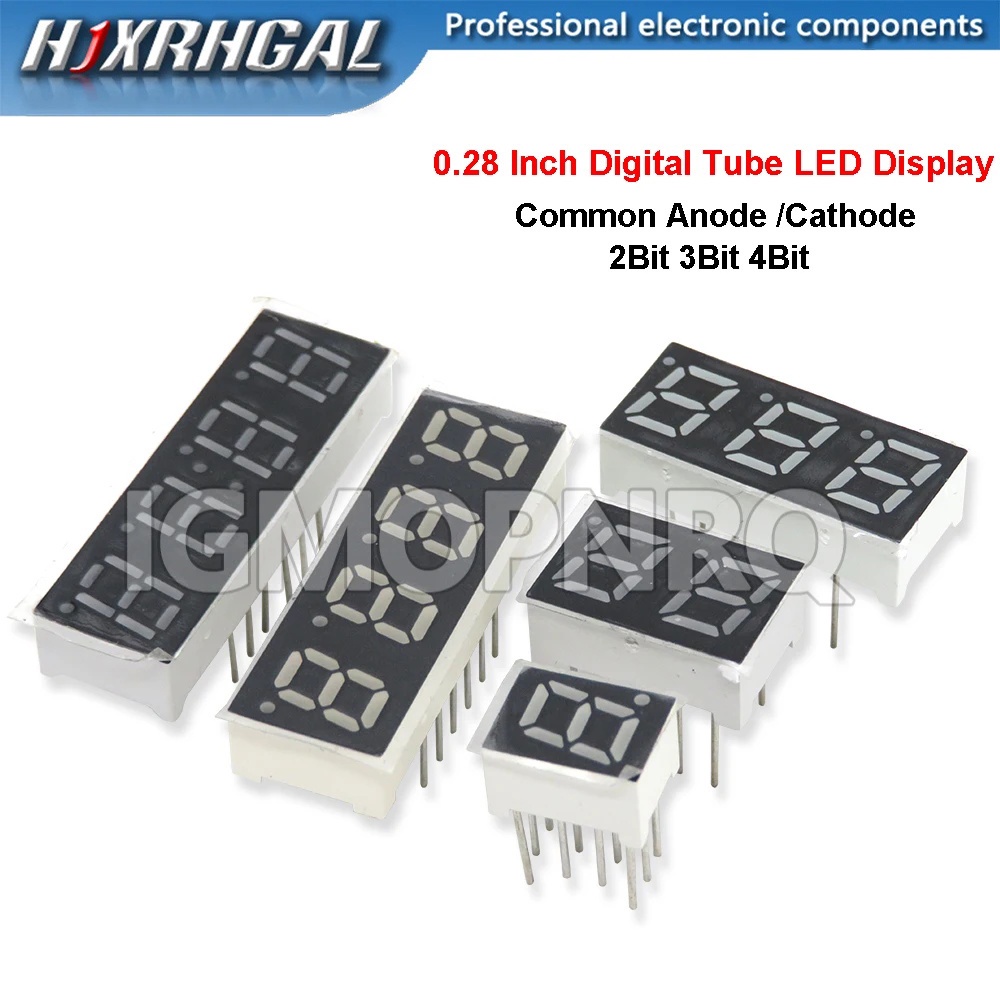 5PCS display LED De Tubo digital De 0,28 Polegadas 1Bit 2Bit 3Bit 4Bit Comum anode/cathode 0,28 board
