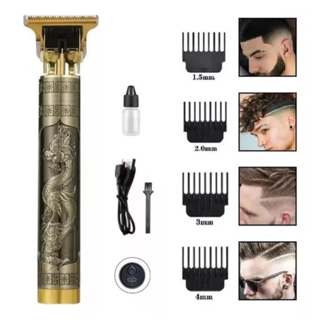 Máquina de Cortar Cabelo e Barba Dragão – Recarregável, Profissional ...