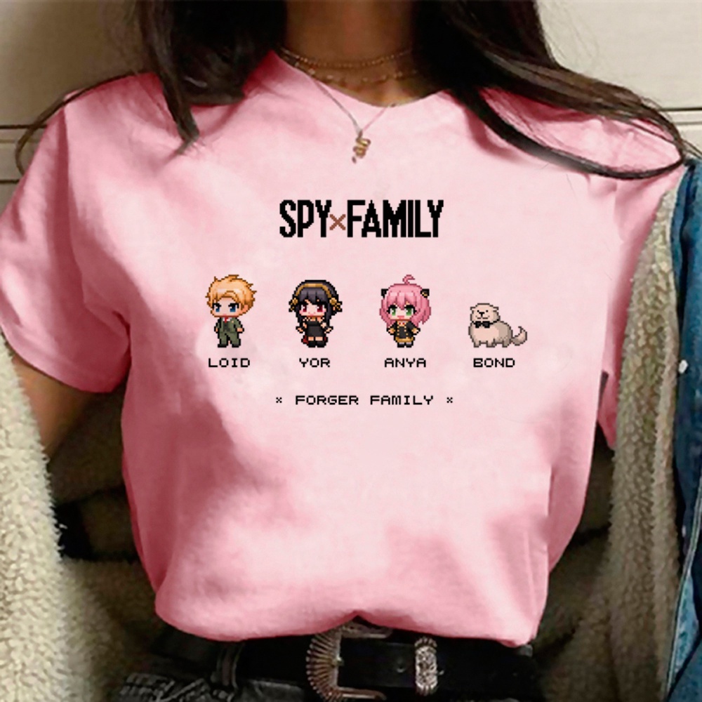 Spy x Family top Feminino designer Gráfico y2k Camisetas anime y2k Roupa De