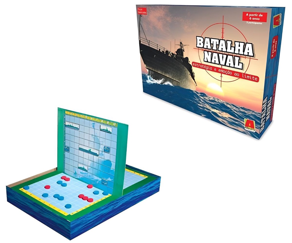 Jogo de Tabuleiro Batalha Naval Brinquedo Infantil de Estrategia