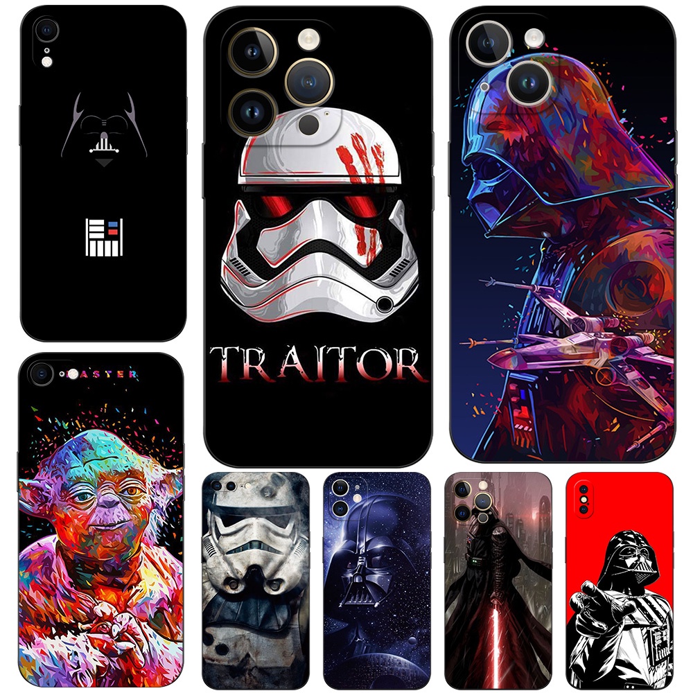Capa Para iphone 5s 5 s SE 2020 2016 6s 6 7 8 Mais Preta StarS Darth Vader Yoda Wars Stormtrooper