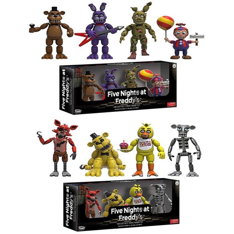 Kit 5 Bonecos Animatronics Five Nights At Freddy's na Americanas