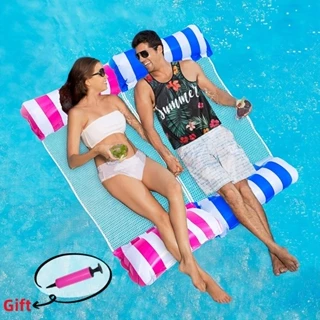 PVC Flutuante Insuflável Fila Piscina Dobrável Festa De Praia Cadeira De Cama Verão Colchões De Ar De