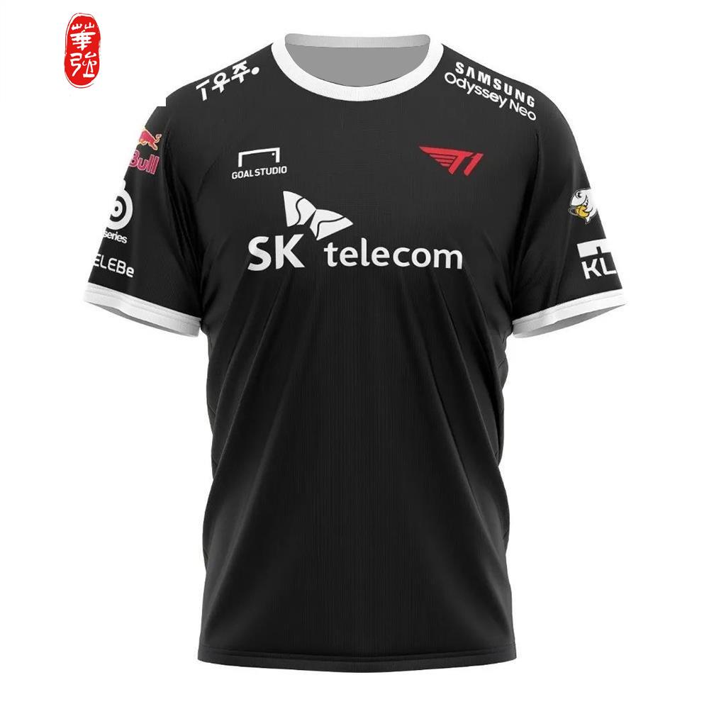 2023 SKTelecom T1 Jersey Faker Fan T-Shirt LOL LCK Uniformes Esportivos De Apoio Tee Men Casual Tops