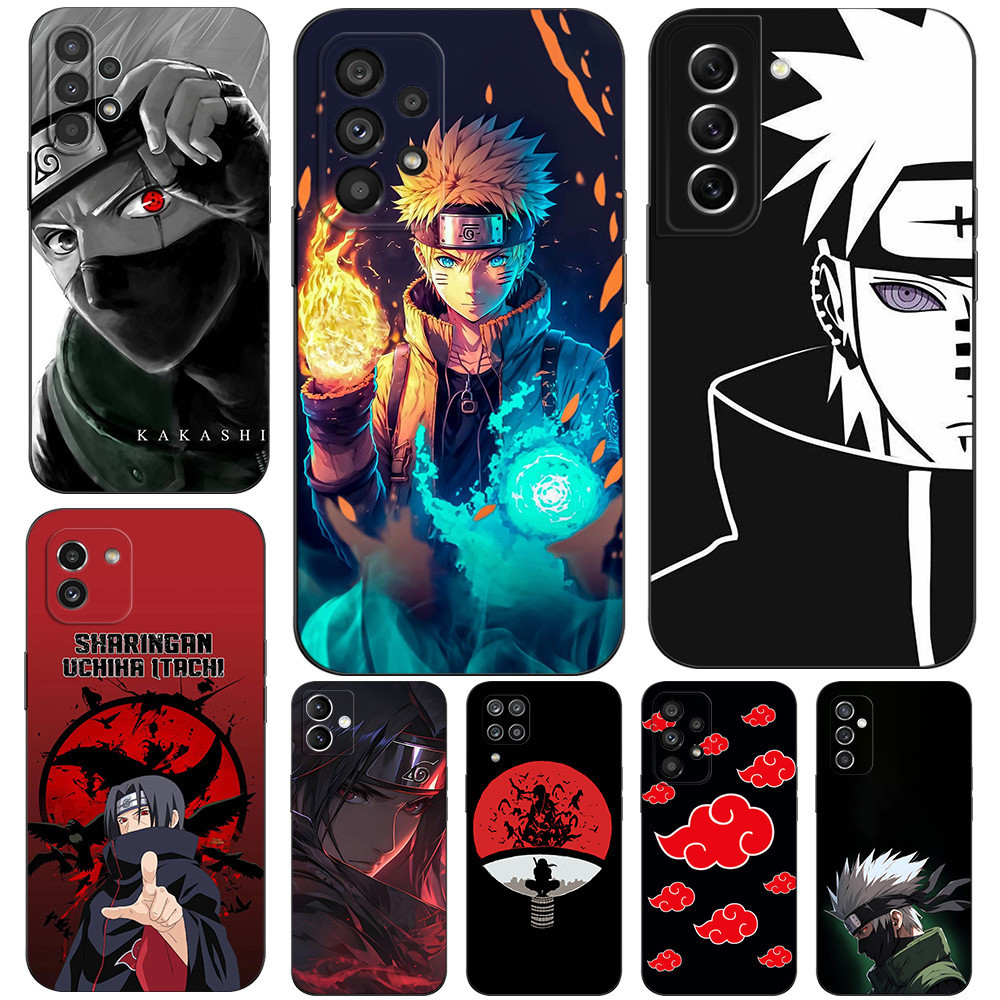 Estojo Para Samsung Galaxy A35 A55 S24 Plus Ultra 5G Capa De Silicone Macia Telefone Anime Naruto Preto tpu