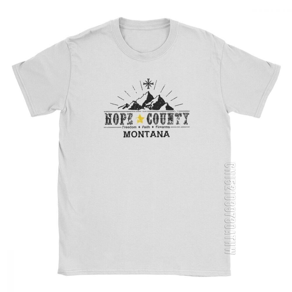 Jogo Far Cry Game John Seed Hope County Cross Man Camisetas Hipster 100 % Algodão Manga Curta Camiseta Normal