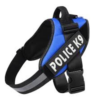 Peitoral Tático Grande Para Cachorro Police K9 Cinza
