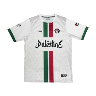 Sublimação Da Camisa Palestina Do Ofense De Futebol JERSI Branco Completo