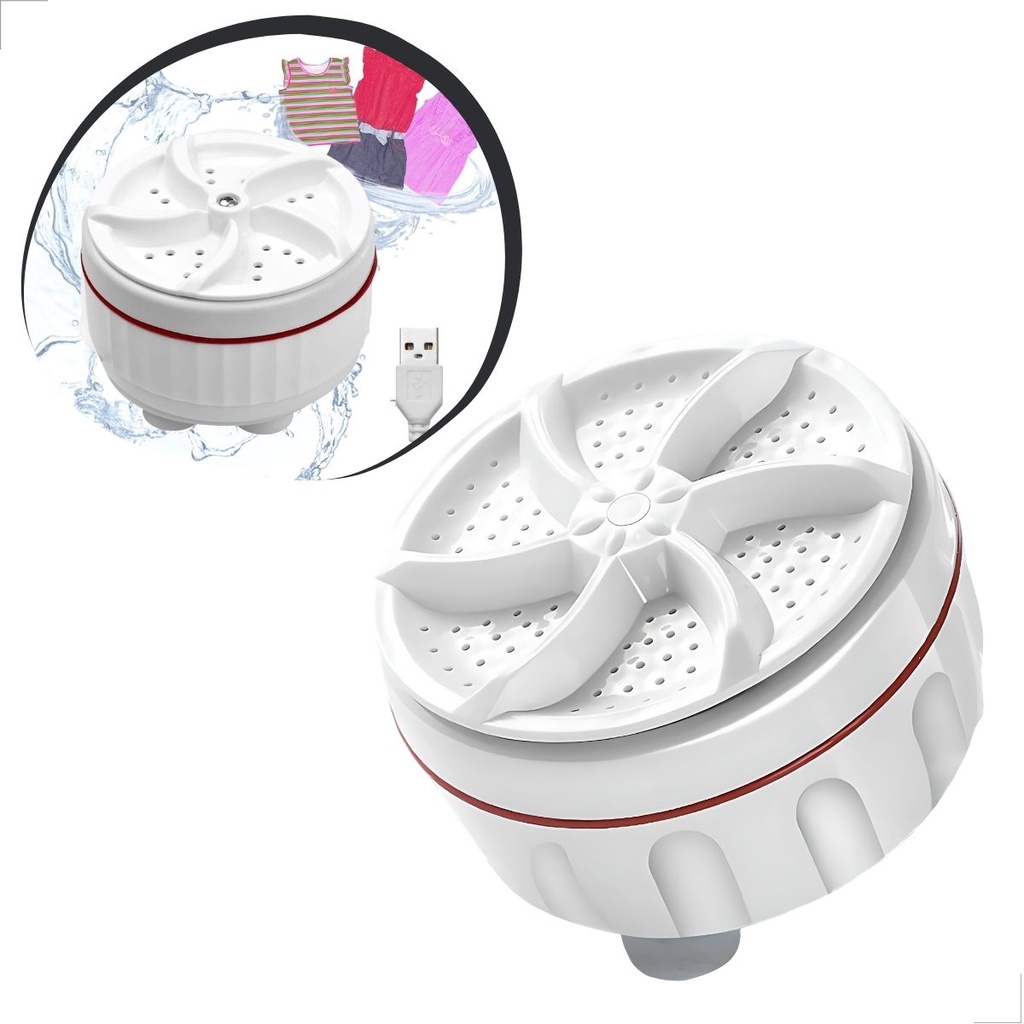 Lava Roupa Portátil Máquina de Lavar Elétrica Usb Branca Utilizável em ...