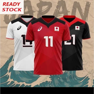 [Tamanho Adulto Para Crianças] Camiseta De Vôlei Masculino Olímpico Personalizável Do Japão (Totalmente Sublimado) Esportiva De Secagem Rápida Ao Ar Livre Jersey Fashion Casual Superior Kids100cm-3XL