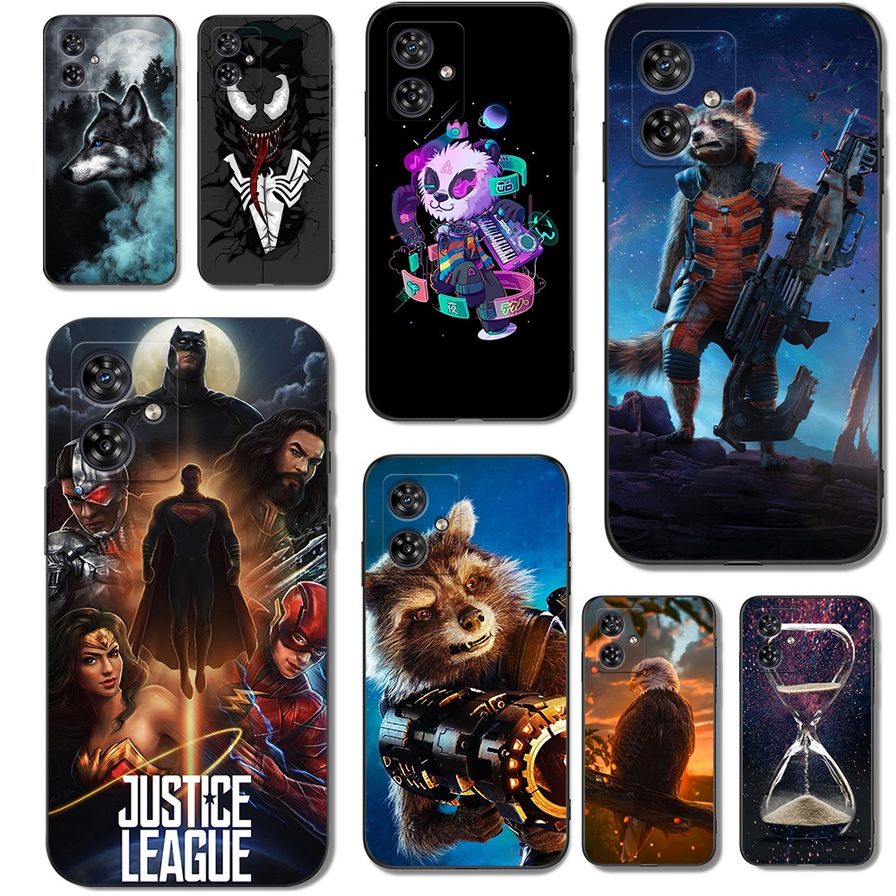 Capa De Silicone Macia Para Telefone Motorola MOTO G54 5G Preta Tpu Reminiscing Sobre Desenhos Animados Clássicos