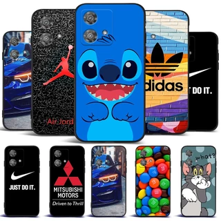 Capa De Silicone Macia Para Telefone Motorola MOTO Edge 40 Neo 5G Carro Tpu Preto Ponto dargon