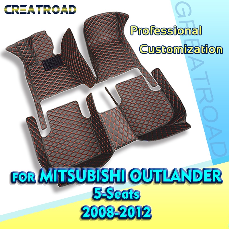 Tapetes De Piso Para Automóveis Mitsubishi outlander (FIVE SEAT) 2008 2009 2010 2011 2012 Pé Personalizados