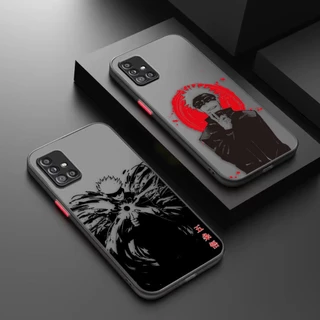 Quadrinhos Preto Jujutsu Kaisen Anime Conjure Fosco Capa De Celular Para Samsung A14 A13 A12 A11 A10 A04 A03 A02 A01 M12 M11 M10 M01 M02 J8 J7 J6 J5 J4 S E Pro Plus Prime Core 5G