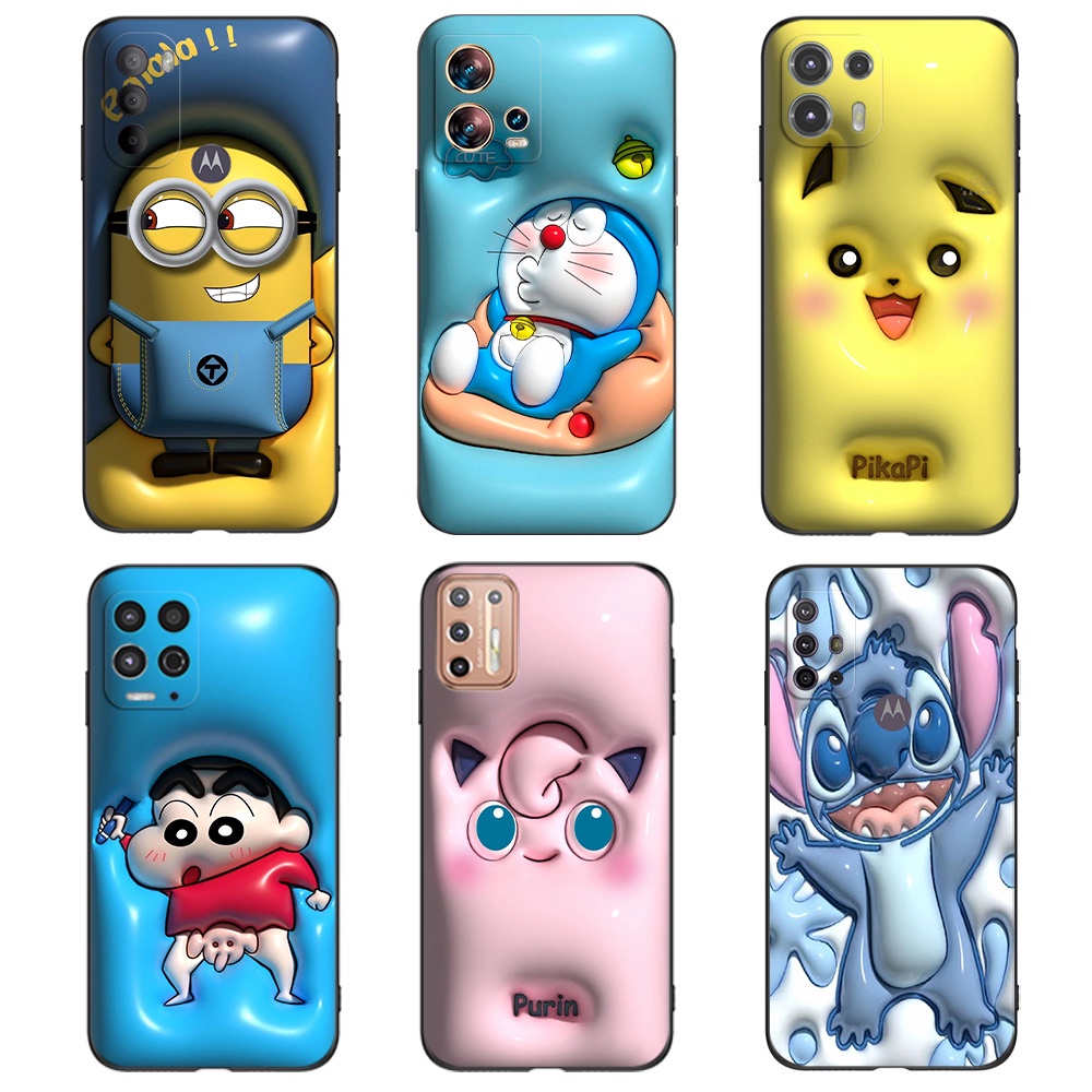 Estojo Para Motorola Moto Edge 40 neo 5G G14 G54 G84 Capa Traseira Do Telefone Silicone Macio Preto Tpu Swell Bonito Desenho Animado