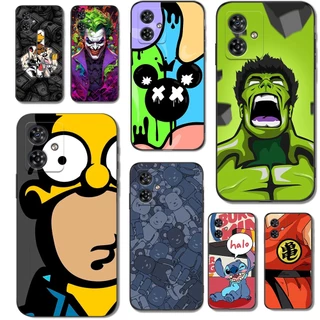 Estojo Para Motorola MOTO G54 5G Capa De Silicone Macia Telefone Tpu Preto Coleção Completa De Personagens De Desenhos Animados