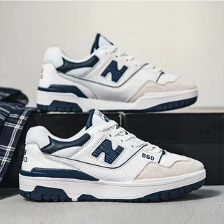 Sneakers Sapatilhas Femininas Puro Original Nova Marca De Moda Série 550 Skate Sport Couple Leisure Versátil Sapatos Pequenos Estilo Estudante Branco