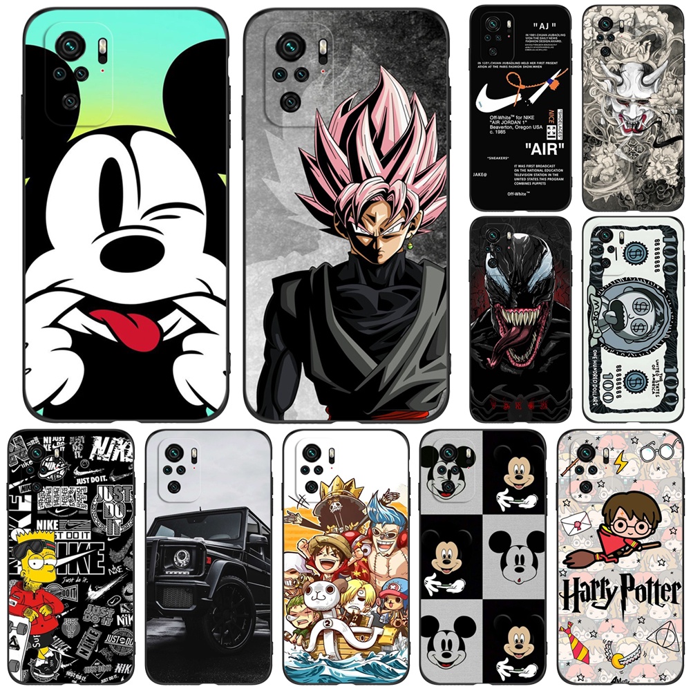 Para Xiaomi Redmi Note 10 4G case 6.43inch 10S Tampa Traseira Note10 Note10S S bumper Silício Preto tpu design popular De horror Criativo