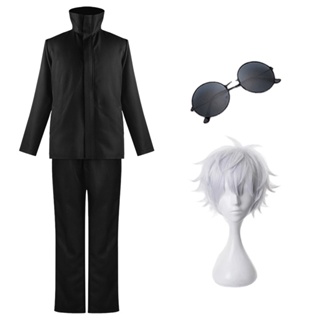 Jujutsu Kaisen Anime Cosplay Traje Masculino, Gojo Satoru, Óculos, Uniforme  Escolar, Peruca, Fato de Halloween, Adulto - AliExpress